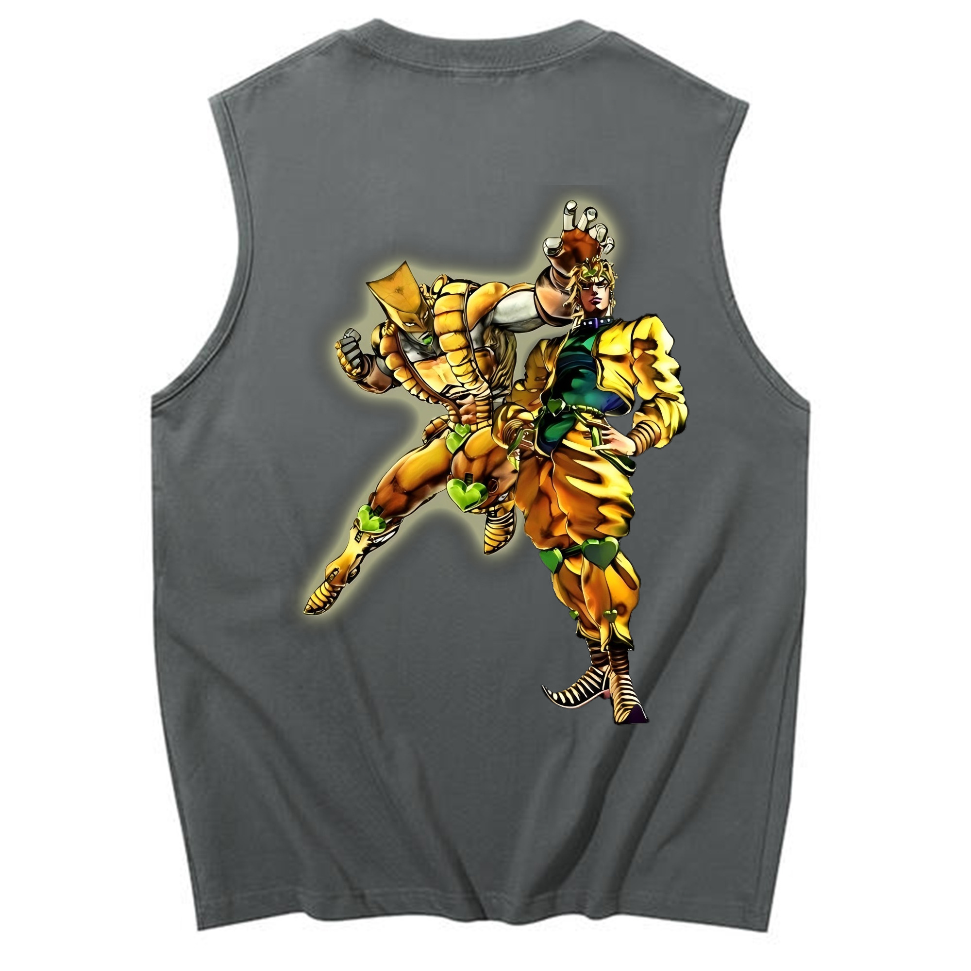 （画像用） ジョジョの奇妙な冒険 ディオ?ブランドー JoJo's Bizarre Adventure Dio Brando コットン100％タンクトップ（背面プリント）